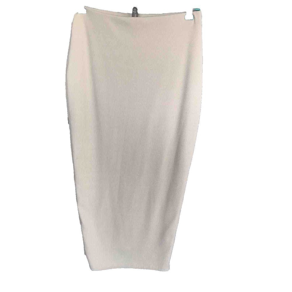 Fashionova Midi Pencil Skirt Elastic Waist Lined Tan SzS/XS Pre-Owned